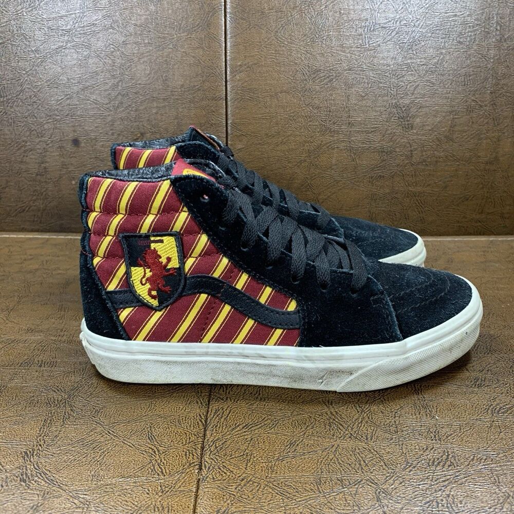 Harry Potter X Vans Sk8 Hi Gryffindor Black Red Sneakers Youth Size 3